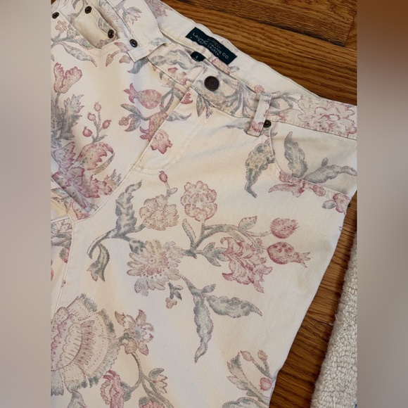 LRL Lauren Jeans Co. Ralph Lauren Multicolor Floral Modern Straight Ankle Size 8 - Picture 6 of 10